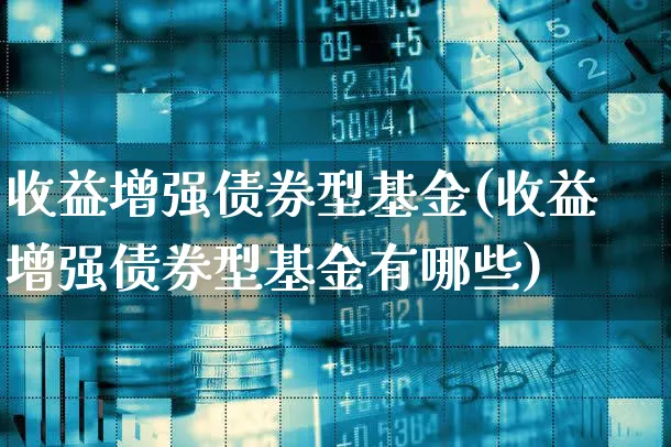 收益增强债券型基金(收益增强债券型基金有哪些)_https://www.xgbbparty.com_债券市场_第1张