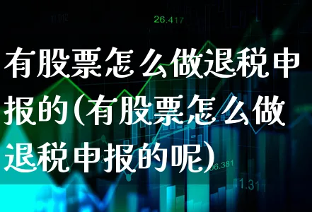 有股票怎么做退税申报的(有股票怎么做退税申报的呢)_https://www.xgbbparty.com_股市频道_第1张