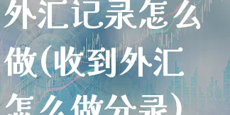 外汇记录怎么做(收到外汇怎么做分录)_https://www.xgbbparty.com_外汇市场_第1张