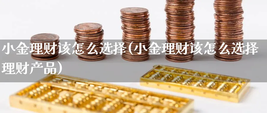 小金理财该怎么选择(小金理财该怎么选择理财产品)_https://www.xgbbparty.com_基金市场_第1张