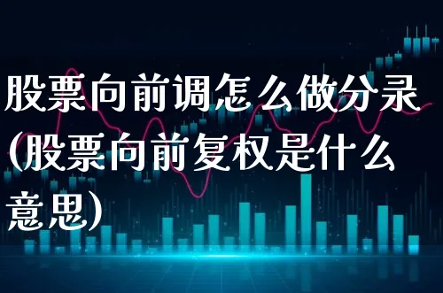 股票向前调怎么做分录(股票向前复权是什么意思)_https://www.xgbbparty.com_股市频道_第1张