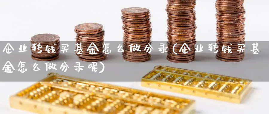 企业转钱买基金怎么做分录(企业转钱买基金怎么做分录呢)_https://www.xgbbparty.com_基金市场_第1张