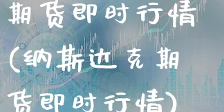 期货即时行情(纳斯达克期货即时行情)_https://www.xgbbparty.com_期货市场_第1张