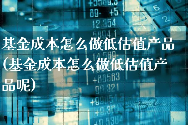 基金成本怎么做低估值产品(基金成本怎么做低估值产品呢)_https://www.xgbbparty.com_基金市场_第1张